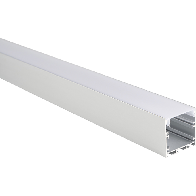 Профиль накладной JAZZWAY PAL 5035 (комплект 2м; 2глухих заглушки; рассеиватель матов.; 4клипсы крепежных) 5049956